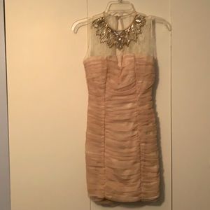 Lacy and beaded mini dress